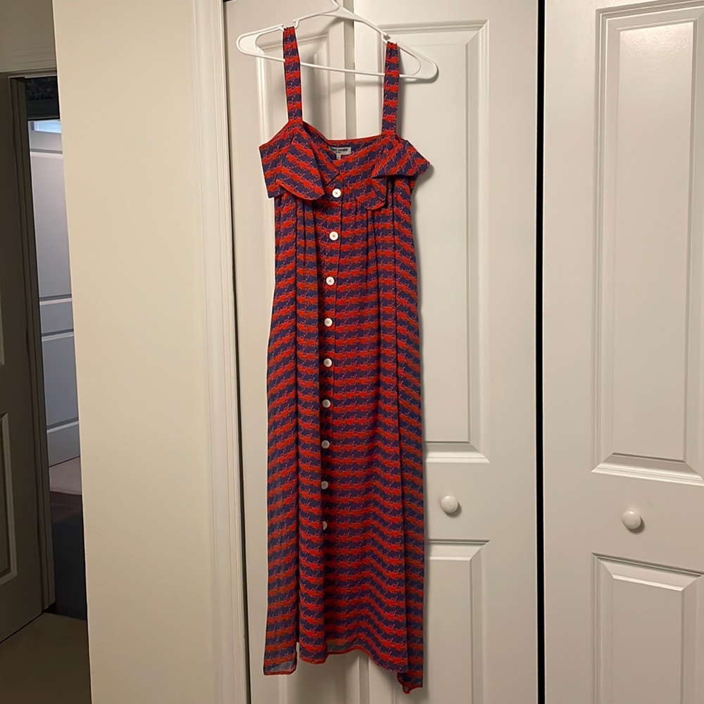 Opening ceremony maxi dress. Lightly worn. Blue and red.